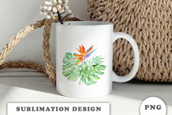 Watercolor Tropical Flowers Bouquet png Product Image 3