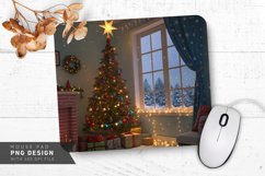 Whimsical Christmas Room with Snowflake Mouse Pad PNG Design Product Image 1