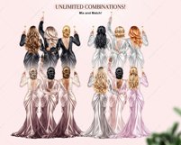 Bridesmaids Long Silk Dresses, Hen Party, Night Gowns Product Image 3
