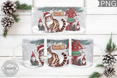 Merry Catmas Mug Wrap - Christmas Mug Sublimation Product Image 1