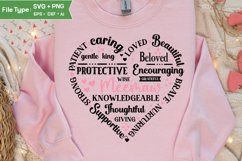 Meemaw Heart Shape SVG | Mother&#039;s Day Heart SVG PNG Product Image 4