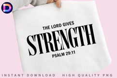 The Lord Gives Strength Psalm 29:11 Christian Bible Verse Product Image 2