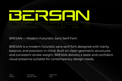 BERSAN Futuristic Modern font Product Image 3