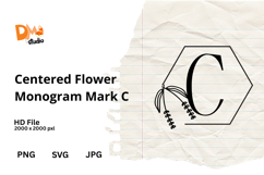 Centered Flower Monogram Mark Product Image 1