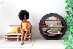 Miniature circular bookcase digital file, modern dollhouse Product Image 3