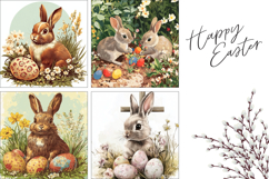 Watercolor Easter Pillow PNG, Easter Bunny Pillow Designs Product Image 3
