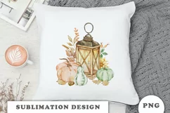 Watercolor Thanksgiving lantern sublimation png Product Image 3