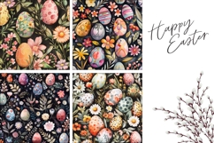 Cute Easter Pillow Design, Cartoon Easter Eggs Sublimation Product Image 3
