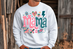 Retro Mama Png, Floral Mama PNG, Product Image 3