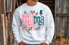 Retro Mama Png, Floral Mama PNG, Product Image 3