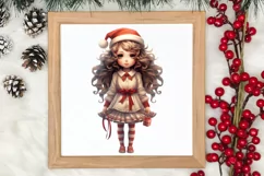 Christmas Little Girl Clipart Sublimation, Christmas PNG Product Image 1