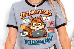 Too Many Tasks Not Enough RAM Cat PNG Design Product Image 3