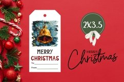 Cozy Winter Gift Tag PNG, Christmas Bell Gift Tag Designs Product Image 3