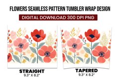Flower Seamless Pattern Tumbler Warp Design Product Image 3