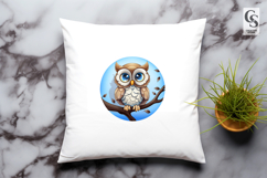 Cute Snowy Owl Clipart Sublimation PNG Product Image 3