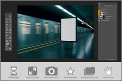 Advertising Billboard Subway Mockup Product Image 3