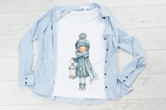 Whimsical Winter Cute Girl Clipart Bundle Product Image 3