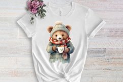 Christmas Animals Coffee Sublimation Clipart, Christmas PNG Product Image 1