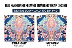 Old Fashioned Flower Tumbler Wrap Design Product Image 3