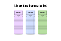 Pastel Library Card Bookmarks, Printable Reading Log Product Image 3