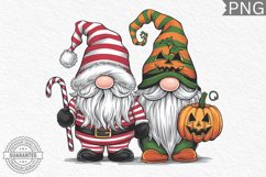 Christmas &amp; Halloween Gnome Sublimation - Clipart PNG Bundle Product Image 4