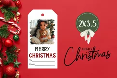 Winter Gift Tags, Cartoon Christmas Girl Sublimation PNG Product Image 3