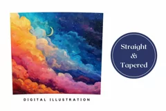 Sky Art Tumbler Design, Colorful Clouds Tumbler Sublimation Product Image 3