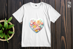 Floral Heart Love Decoration PNG Product Image 2