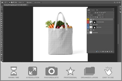Tote Bag With Vegetables Product Image 2
