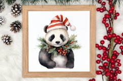 Panda Christmas Sublimation Clipart, Panda Christmas Clipart Product Image 3