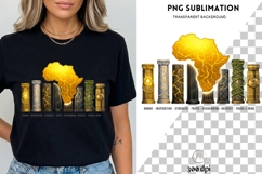 African Heritage PNG | Africa Gold Map Design | Empowerment Product Image 3
