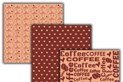 coffee digital papers, Coffee pattern, Coffee printables. Product Image 2
