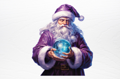 Christmas purple santa claus sublimation PNG Product Image 3