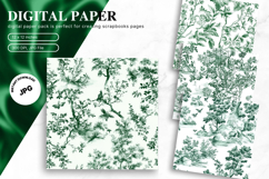 Chinoiserie Floral Pattern Background Vintage Digital Paper Product Image 1