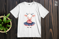 Patriotic Cow Clipart PNG Product Image 3