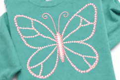 Pearl Butterfly PNG, Easter Bunny Outline PNG, Happy Easter Product Image 1