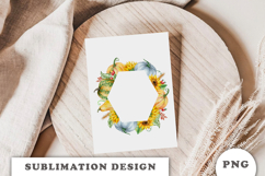 Watercolor Autumn Pumpkins Frame png Product Image 3