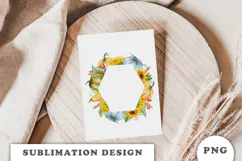 Watercolor Autumn Pumpkins Frame png Product Image 3
