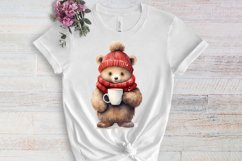 Christmas Animals Coffee Sublimation Clipart, Christmas PNG Product Image 3