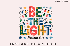 Christmas Light Be the Light Matthew PNG Product Image 2