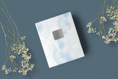 Dreamy watercolor splash digital papers in blue Product Image 4