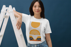 Modern Abstract Geometric Sun Embroidery Design Product Image 3