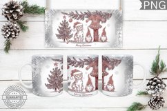 Merry Christmas Mug Wrap - Christmas Mug Sublimation Product Image 1