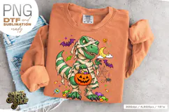 Halloween T Rex PNG, Mummy Dinosaur DTF Product Image 2