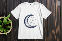 Cute Moon and Stars Clipart Sublimation PNG Product Image 2