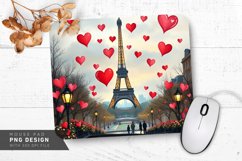 Paris Love Scene Mouse Pad PNG Design Product Image 1