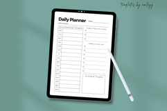 Simple Minimal Daily Planner Template Editable Canva Layout Product Image 3