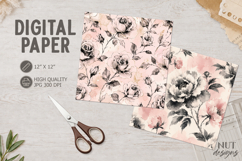 Ink roses Pink Journal junk Blush Vintage Floral Paper Product Image 1