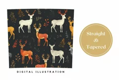 Forest Animals Tumbler Wrap, Deer Tumbler Template, Deer PNG Product Image 3