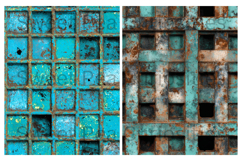 Blue, Turquoise, Grunge, Metal, Mixed Media, Junk Journal Product Image 3